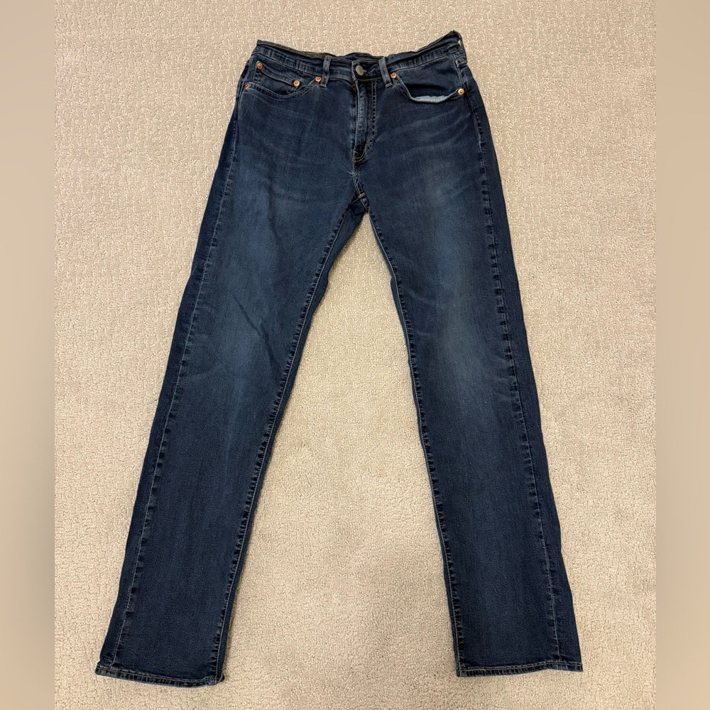 Levi’s Premium Straight Leg Denim Jeans W29 L32 Dark Wash Casual